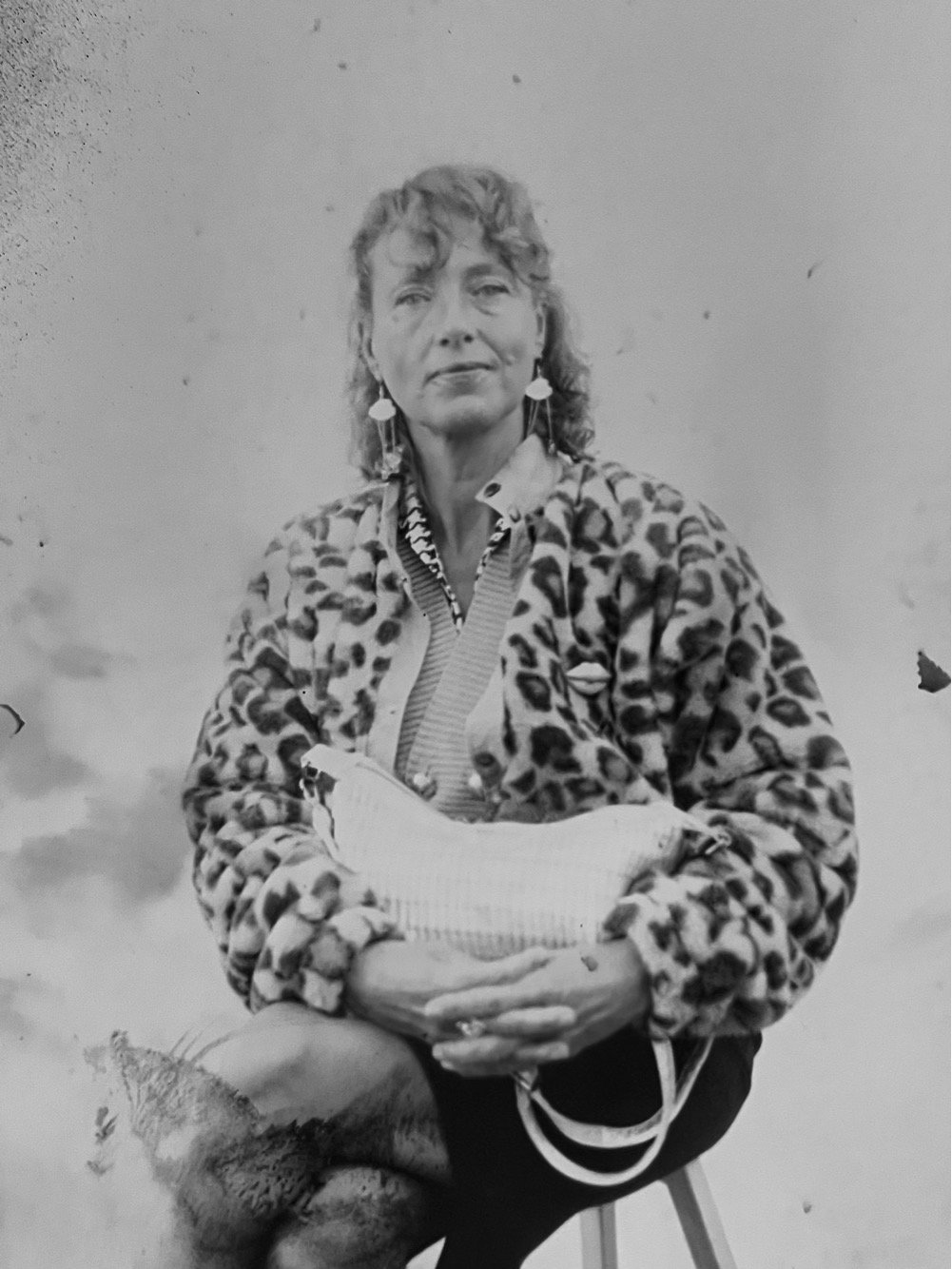 un portrait réalisé à la chambre photographique